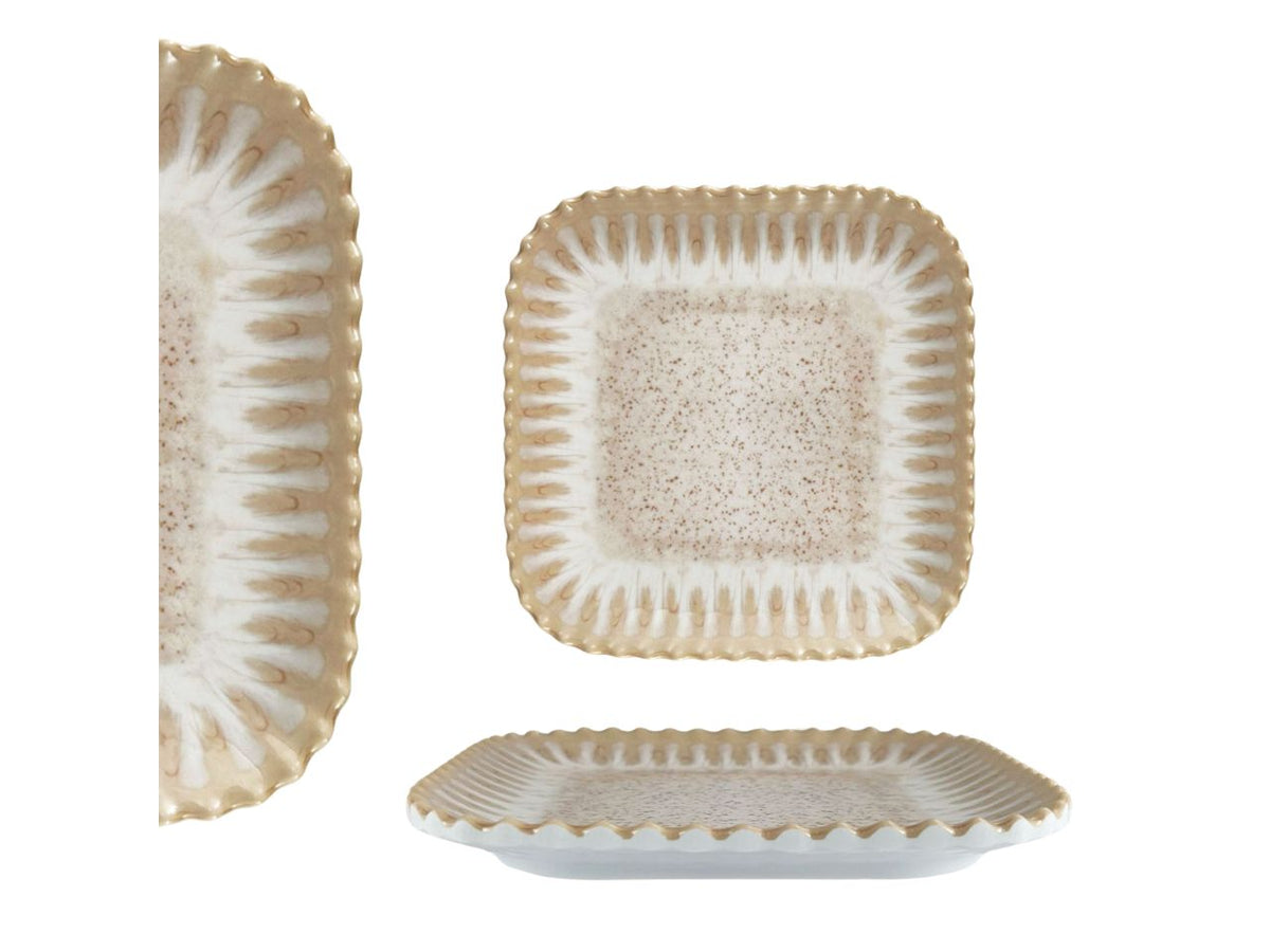 Vassoio quadrato in melamina tortora 17x17 cm - Maison TortorÃ
