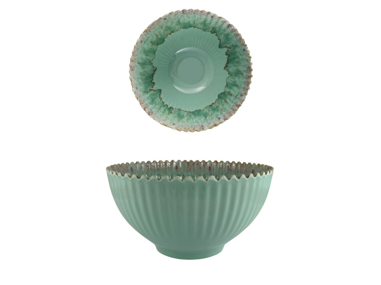 Insalatiera in melamina verde acqua contemporaneo 22x12 cm - Maison TortorÃ