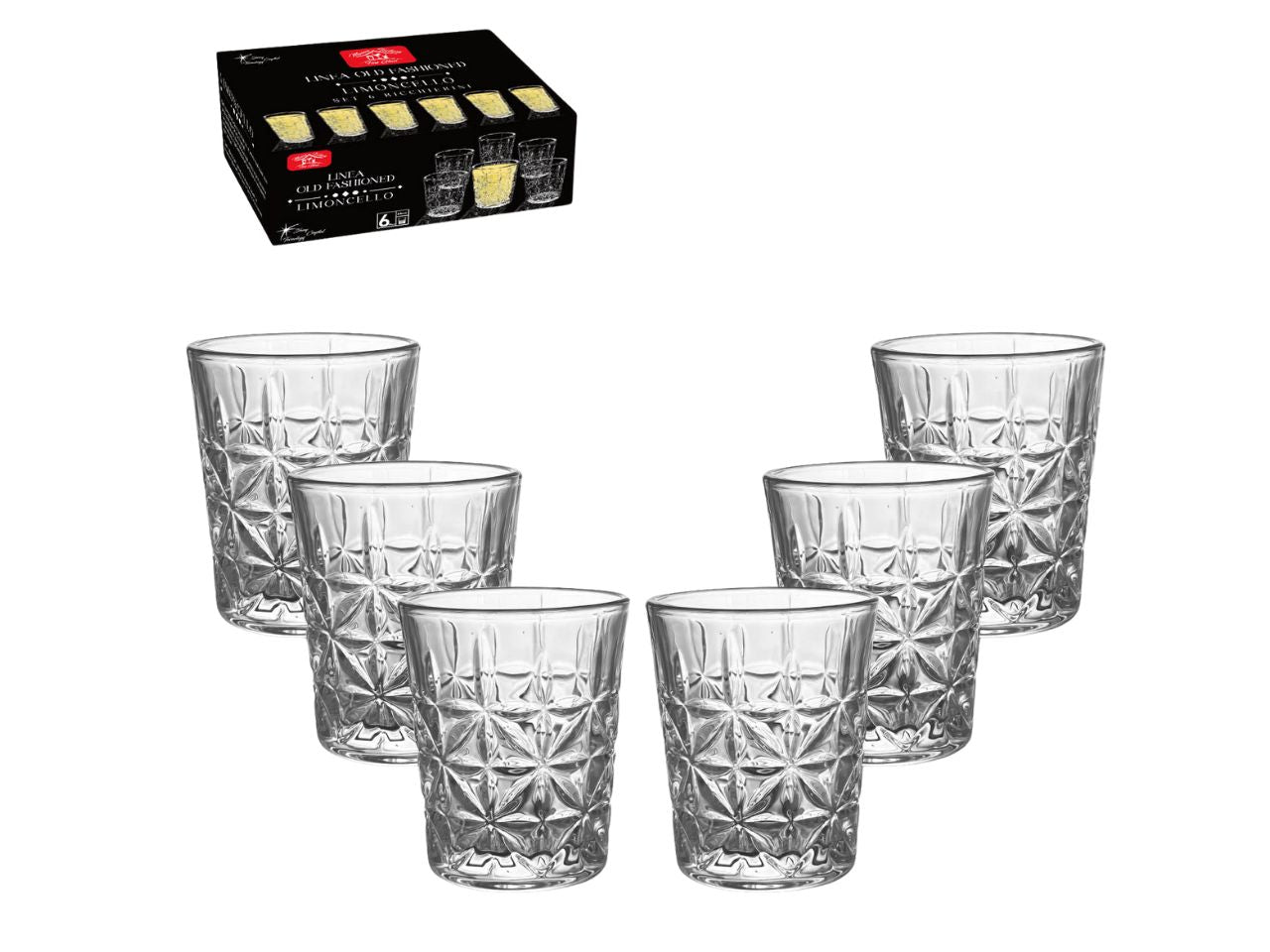 Bicchieri Tequila in vetro 60ml trasparente old fashioned vintage - Maison TortorÃ