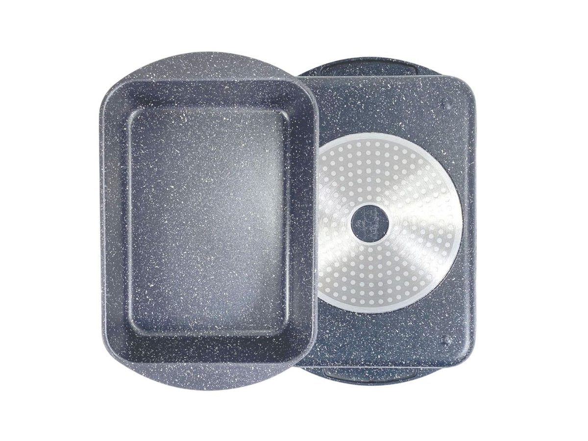 Rostiera alluminio pressofuso rettangolare antiaderente 34x22x8 cm - Maison TortorÃ