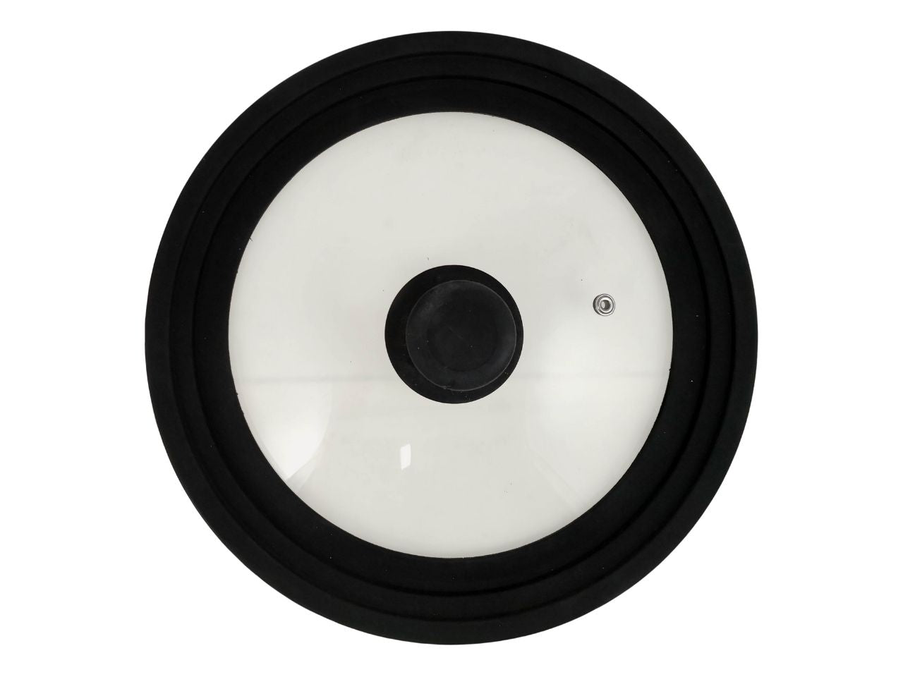 Coperchio in vetro 16/18/20cm guarnizione nera