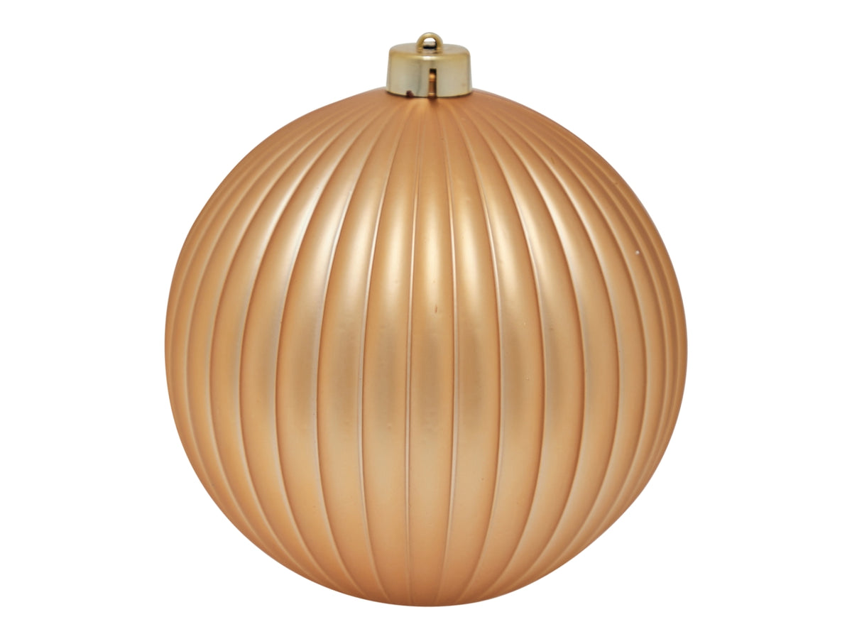 Palla 15cm a spicchi in plastica oro opaco