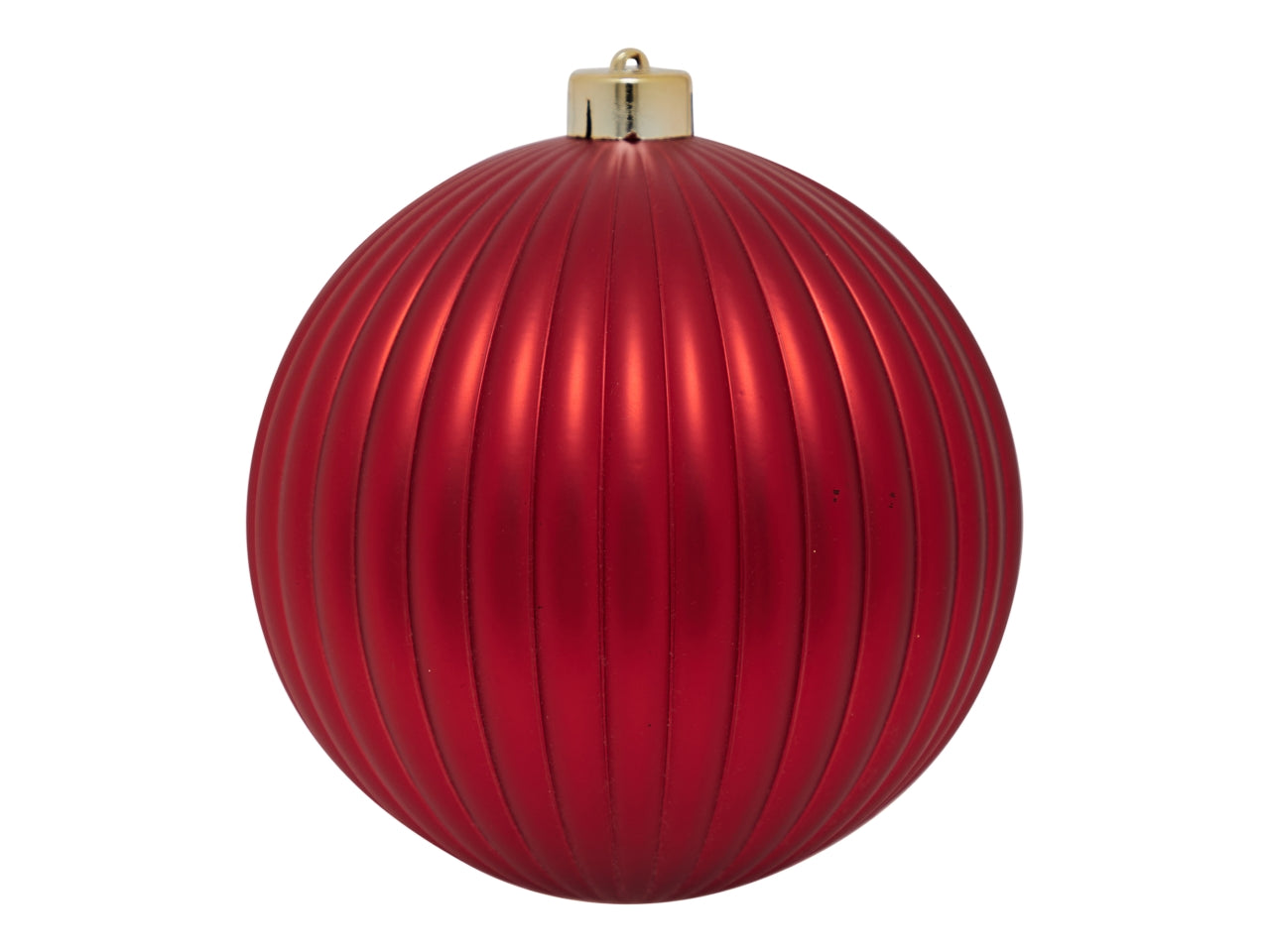 Palla 15cm a spicchi in plastica rosso opaco