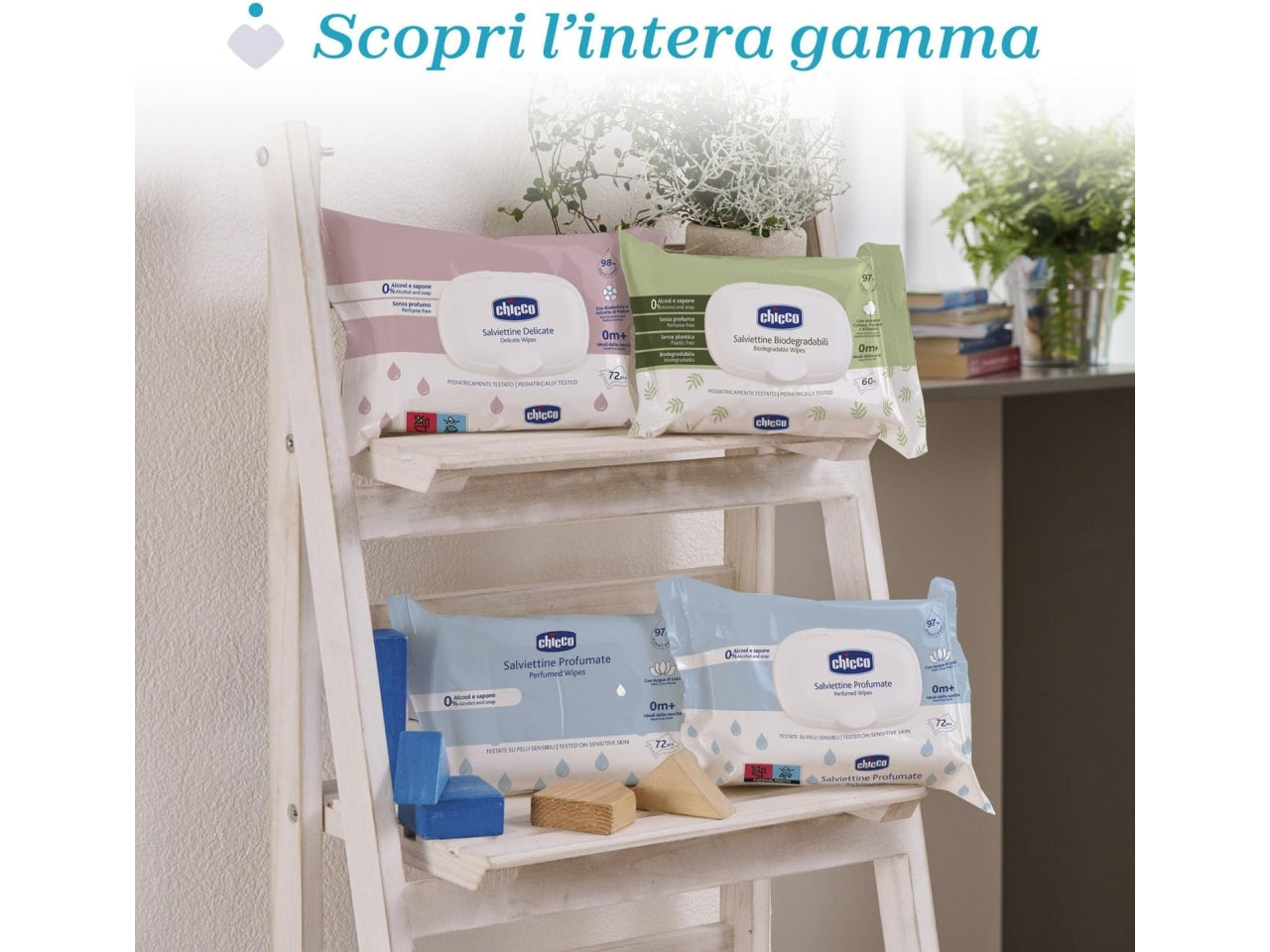 Nuove salviette con plaquette - confezione da 72 salviette, Adatto per 0+ mesi | Chicco