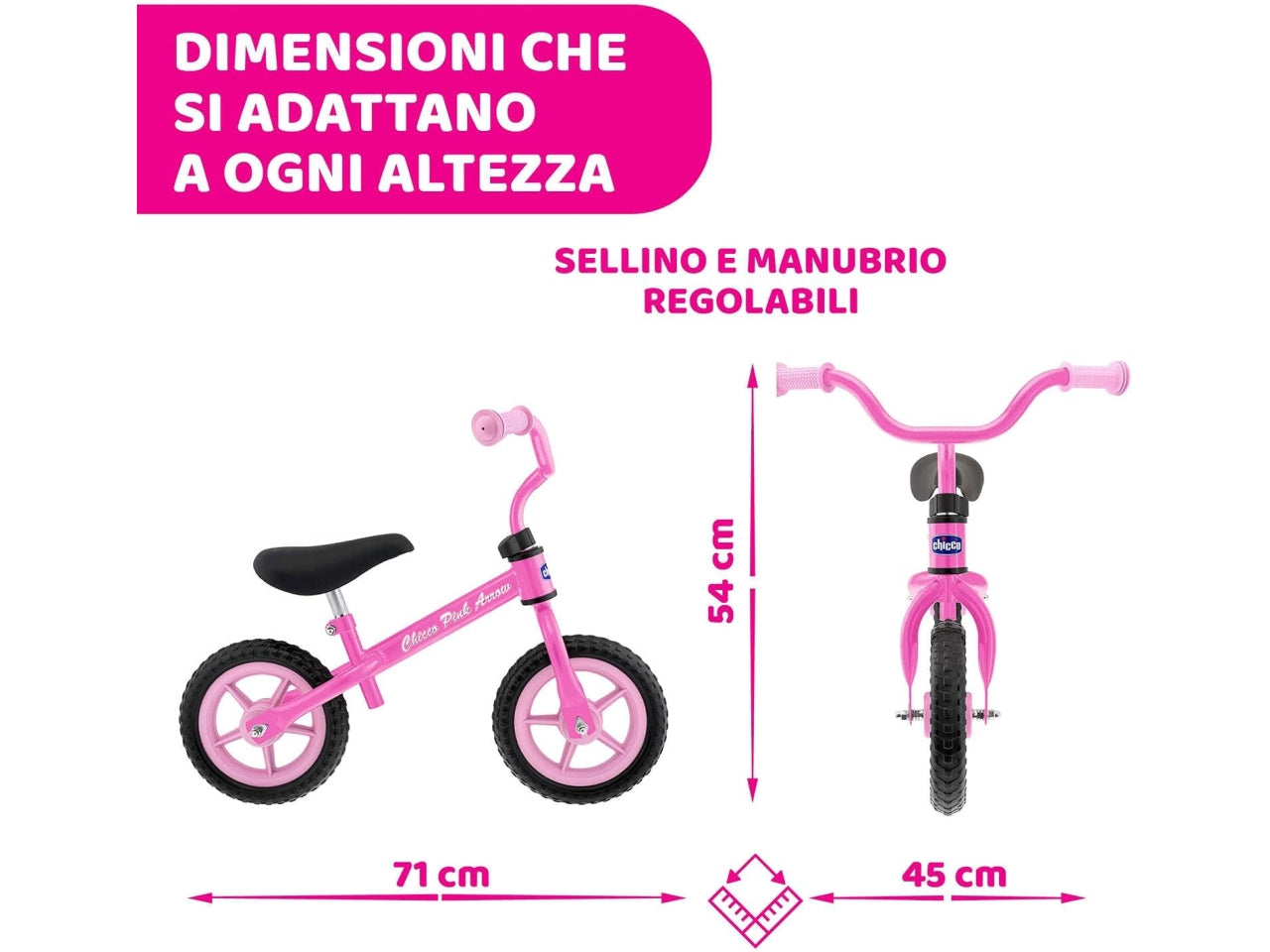 Chicco Prima Bicicletta Pink Arrow