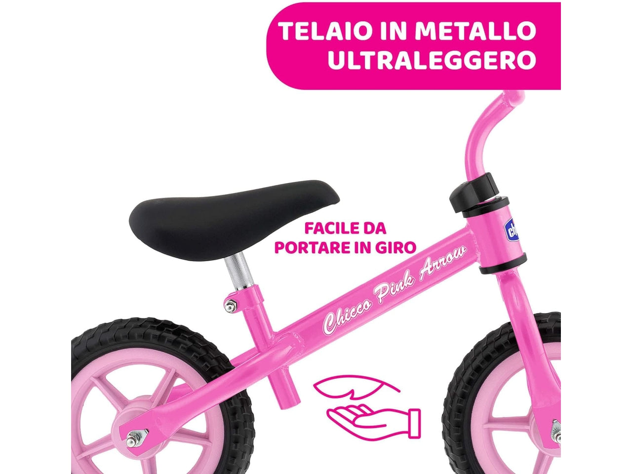 Chicco Prima Bicicletta Pink Arrow
