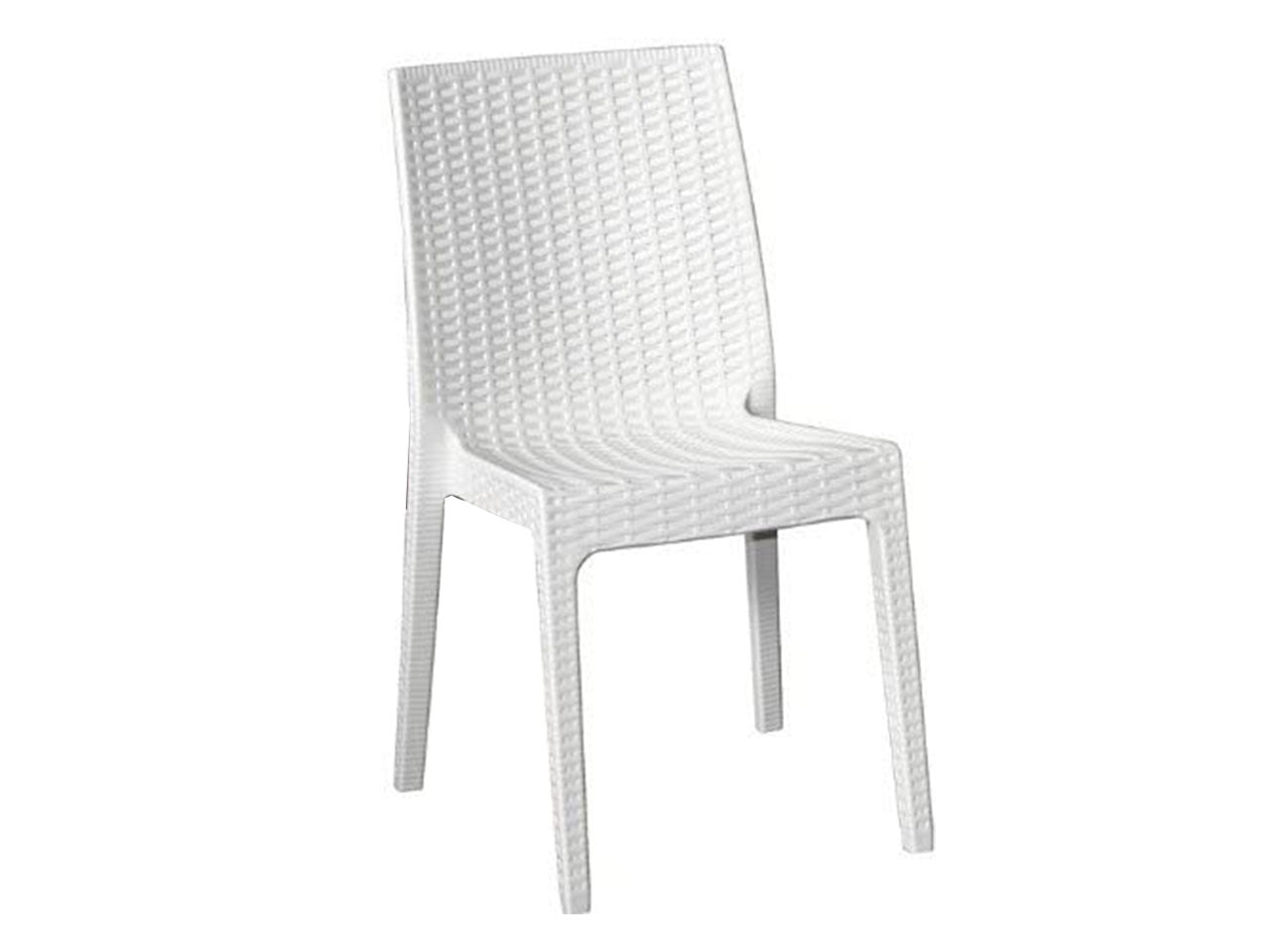 Sedia selene simil rattan colore bianco
