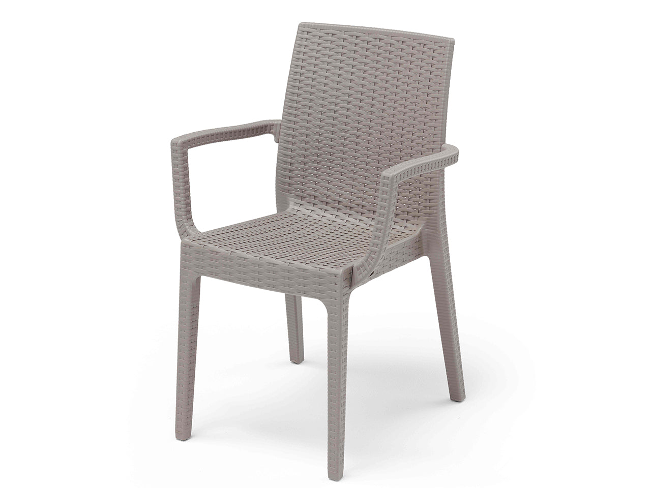 Poltrona dafne simil rattan tortora 55X54X85CM