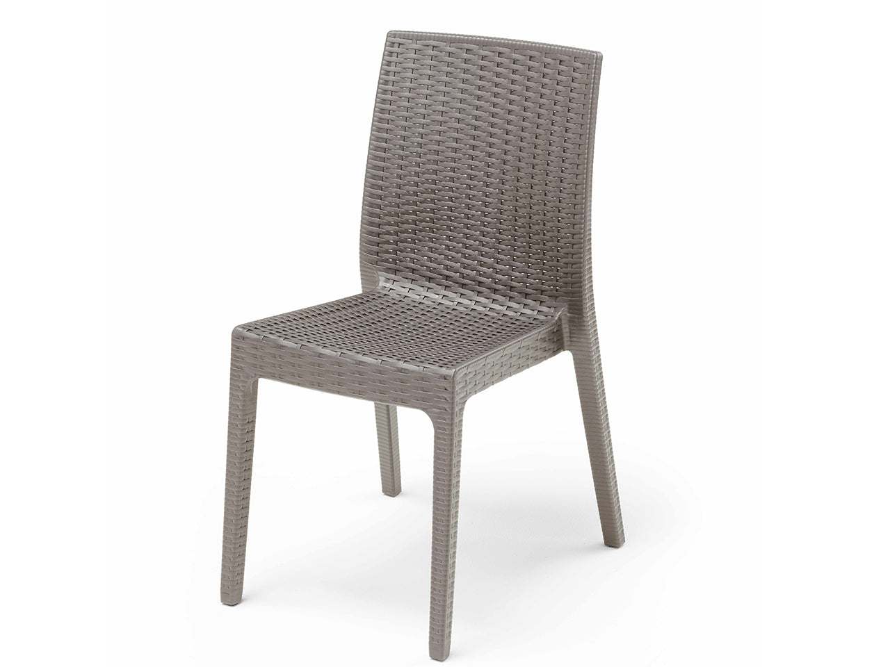 Sedia selene simil rattan tortora 55X46X85CM