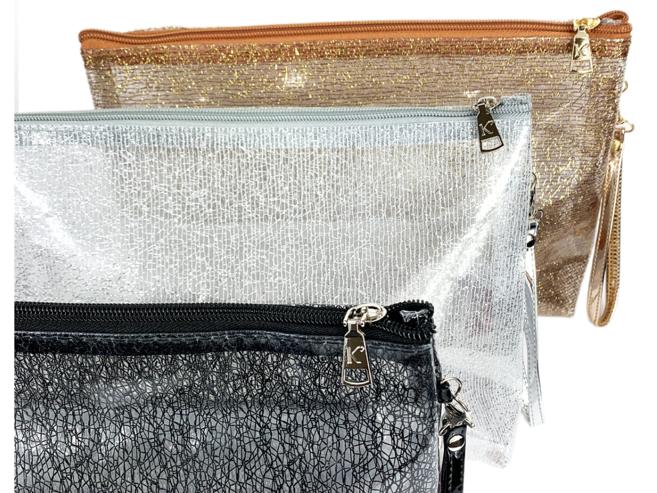 Beauty donna in plastica trasparente assortiti con polsiera, 30x19 cm - Le Kikke