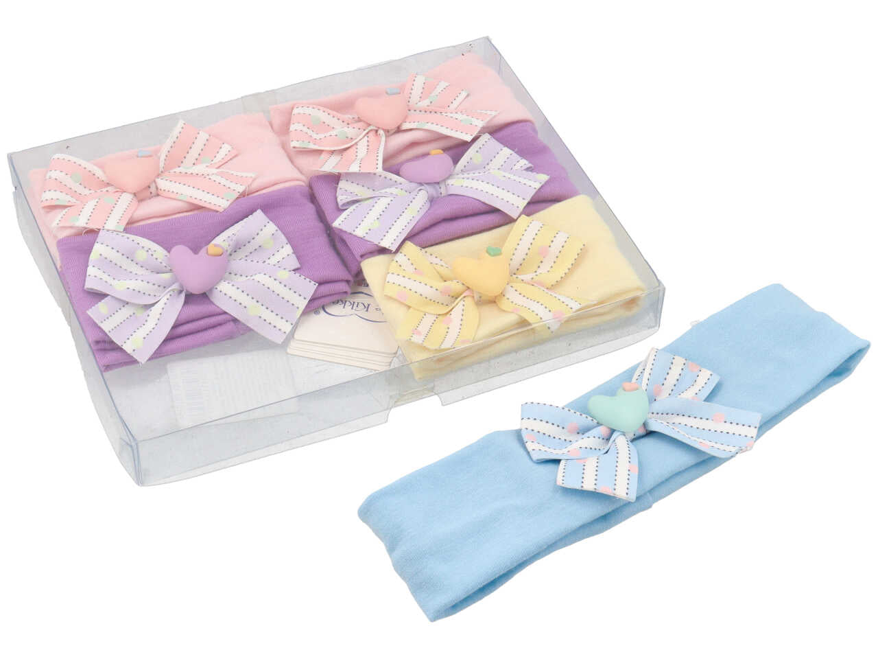 Fascia fiocco cotone con cuoricino soft touch