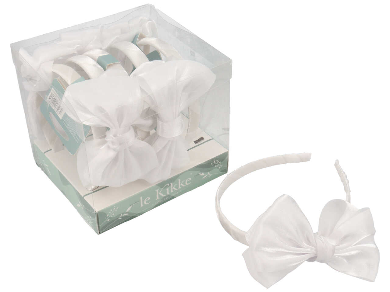 Cerchietto cerimonia con fiocco di raso