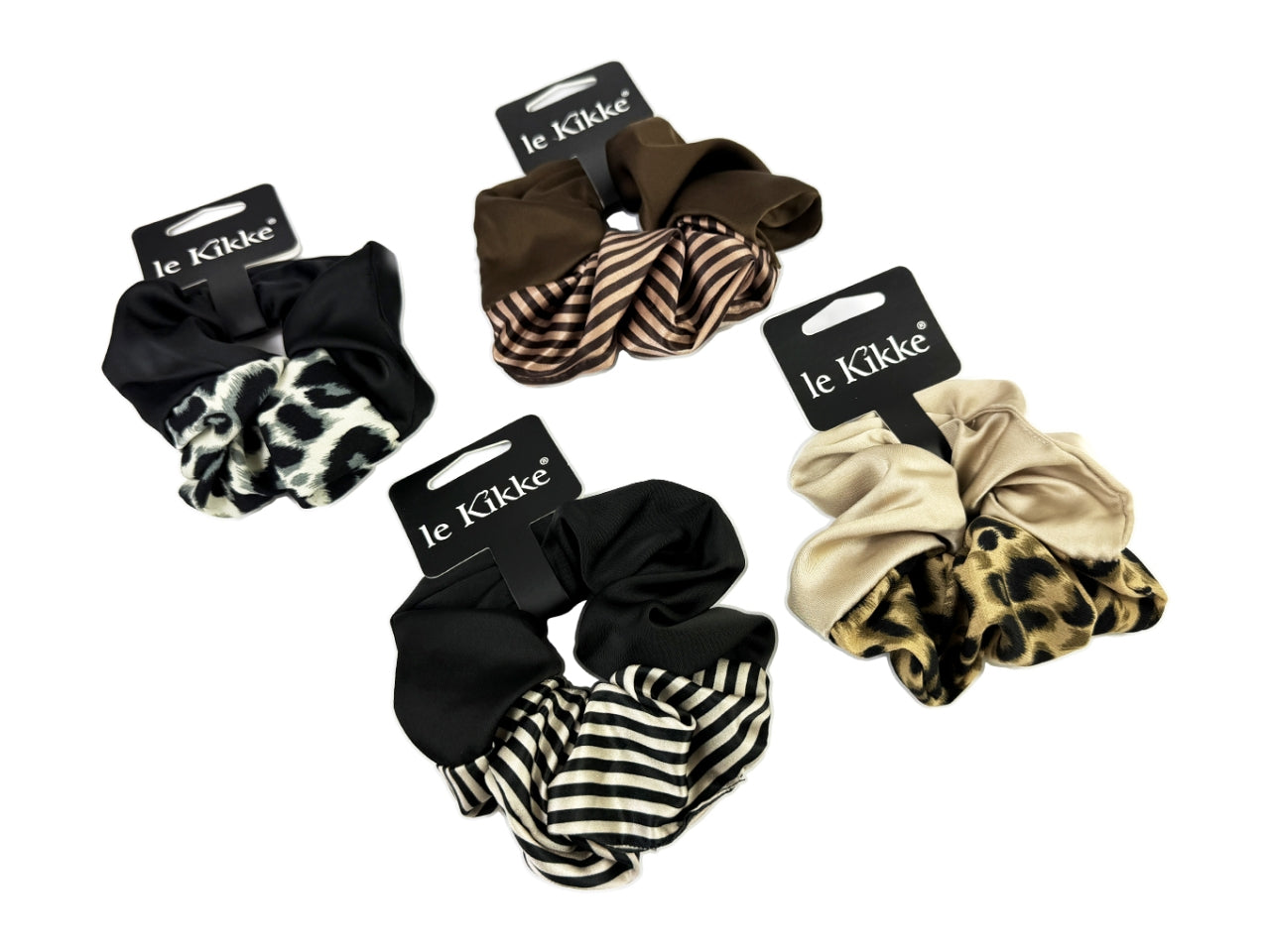 Scrunchies donna animalier/righe