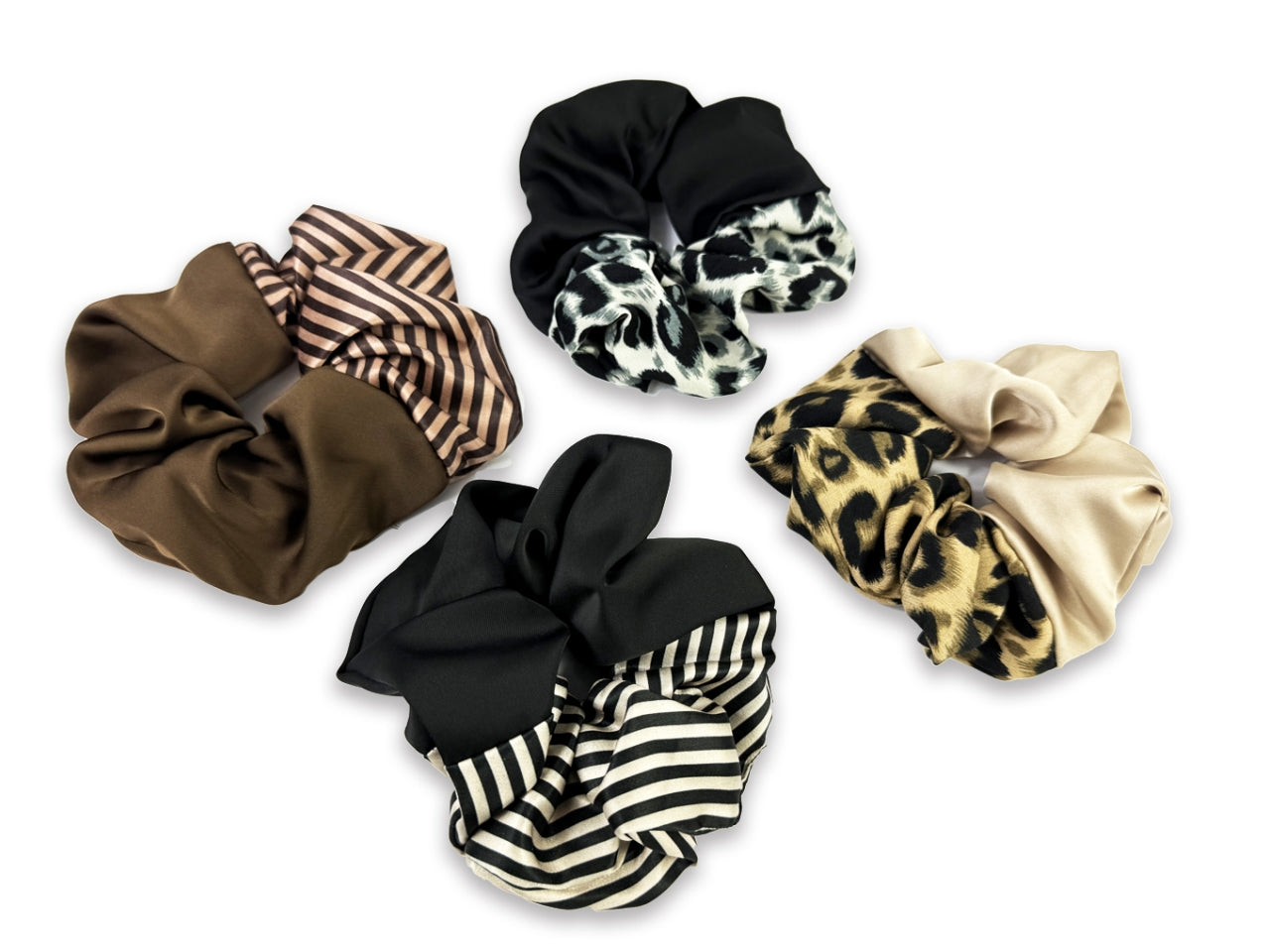 Scrunchies donna animalier/righe