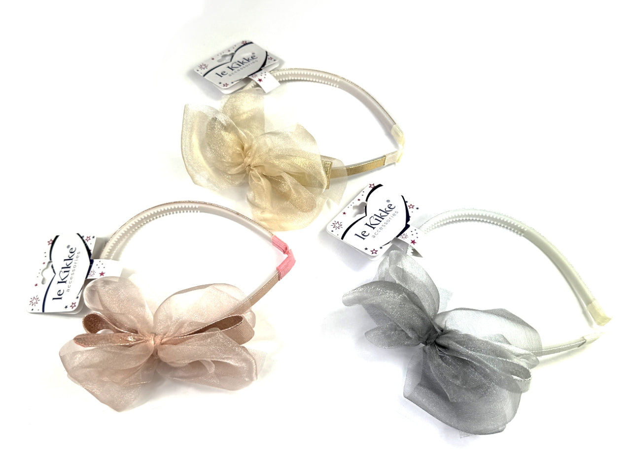 Cerchietto con fiocco organza