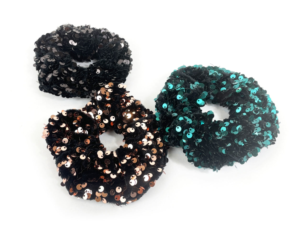 Scrunchies con paillettes
