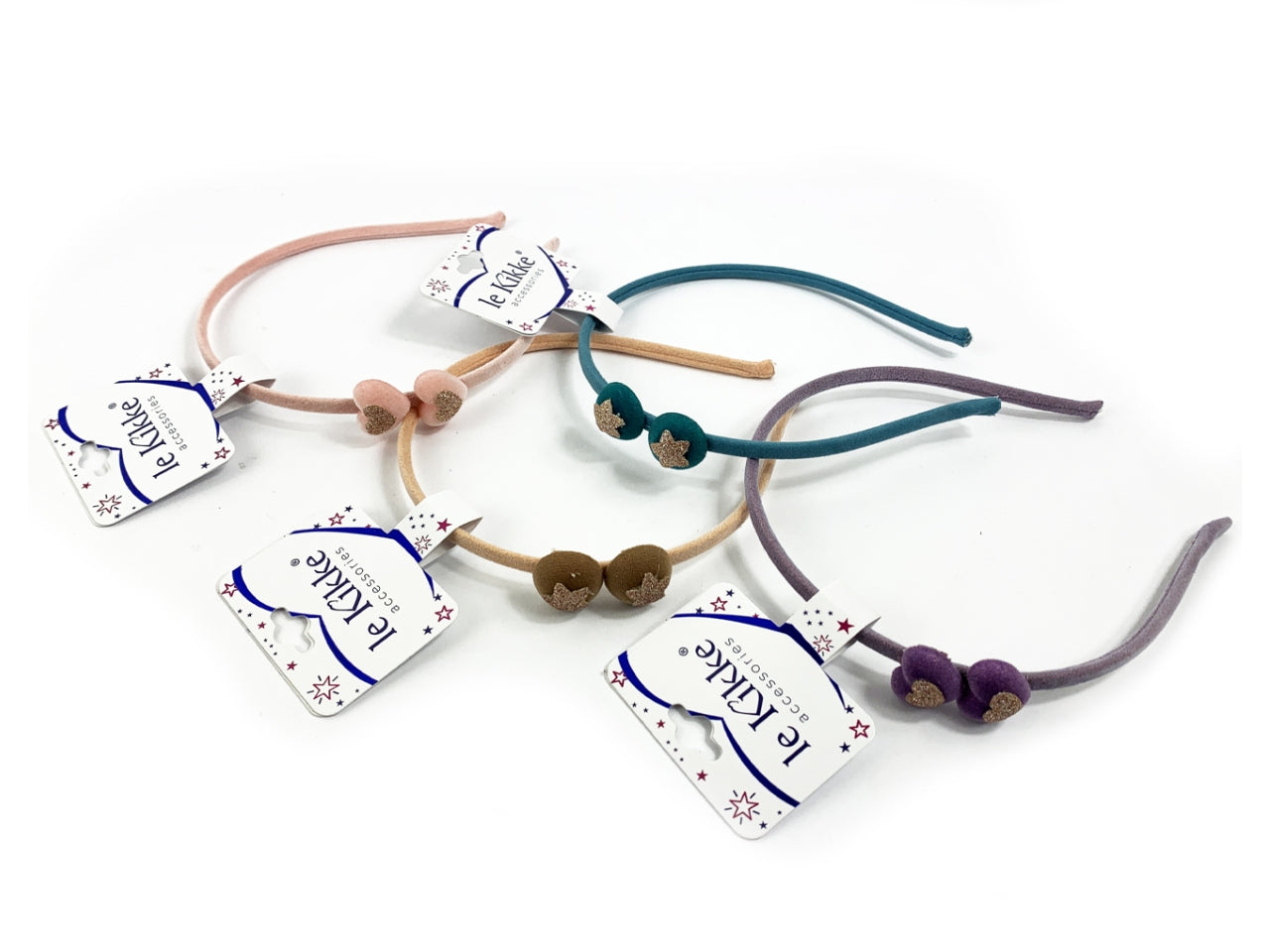 Cerchietto con palline velluto e stelle