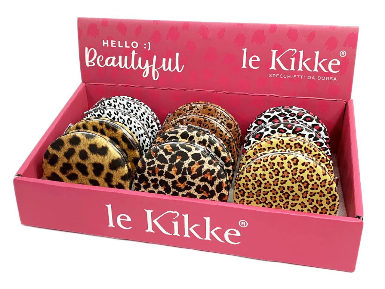 Specchietto da borsa animalier