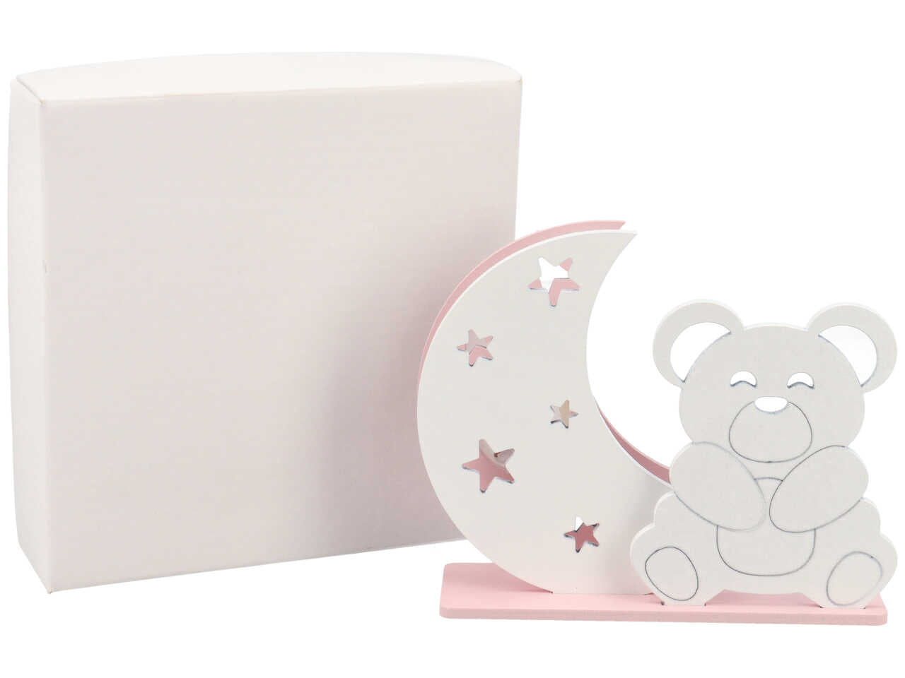 Lampada con orso piccolo colore rosa