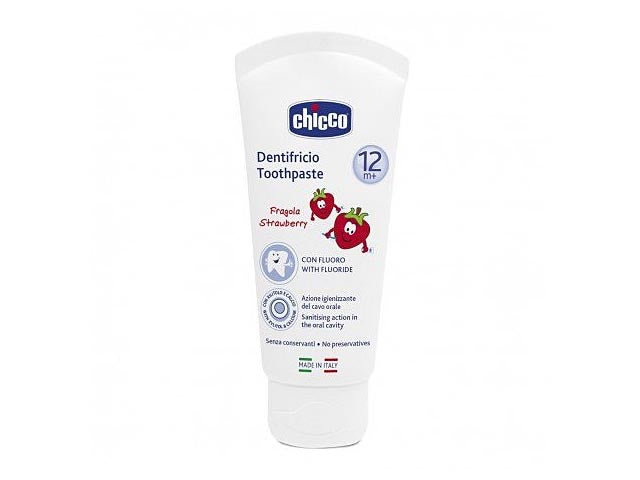 Chicco Dentifricio alla fragola con Fluoro 50 ml 12m+