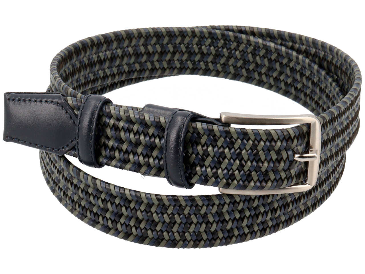 Cintura intrecciata da uomo multicolor in pelle - Navigare