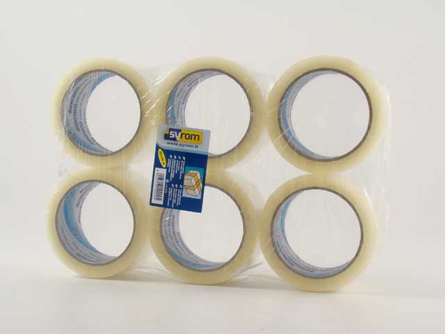 Nastro da imballaggio vibac in polipropilene trasparente 50 mm x 66 mt