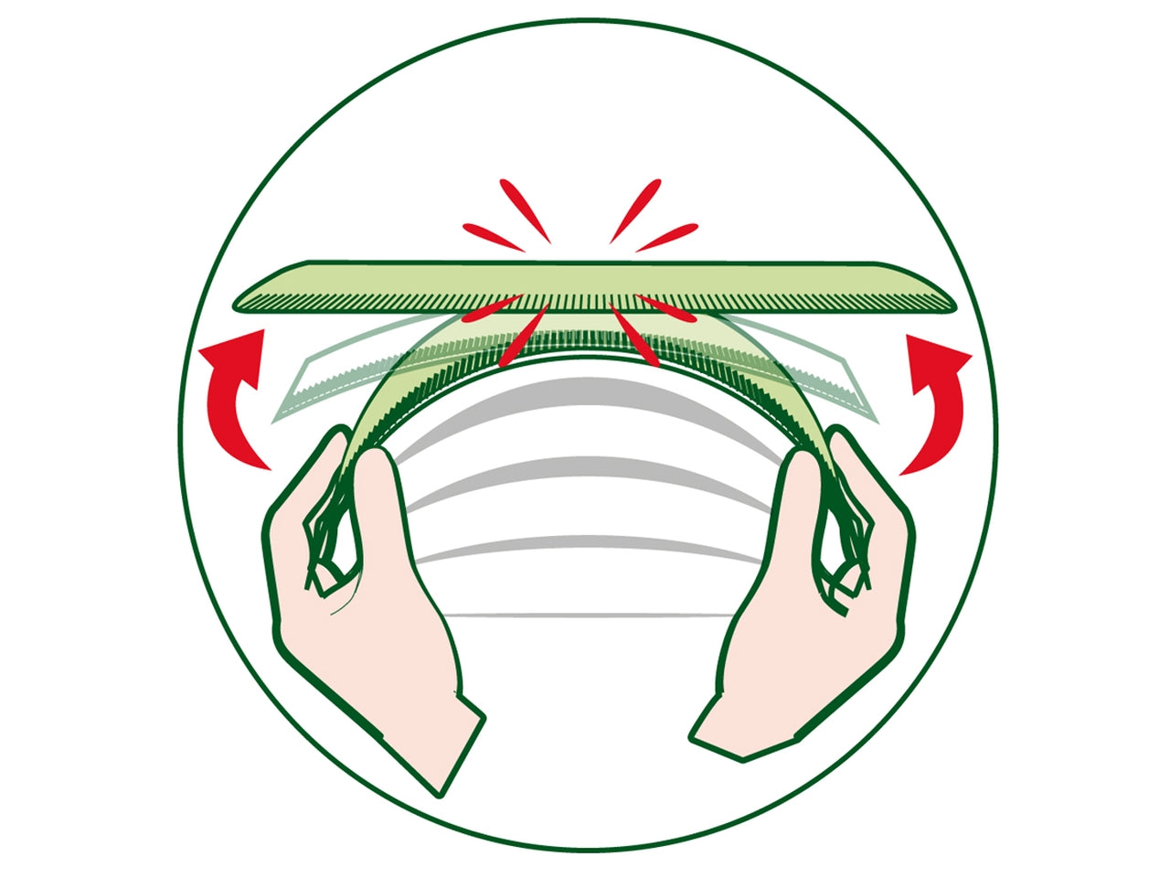 Riga 30cm verde trasparente in plastica flessibile, Linea Elastika - Arda