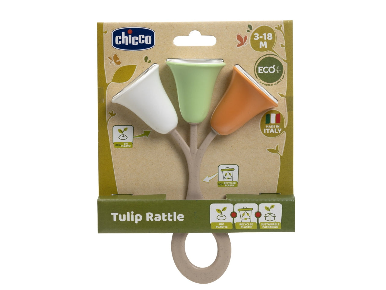 Chicco Sonaglio Tulipano Sonaglio in Plastica Riciclata