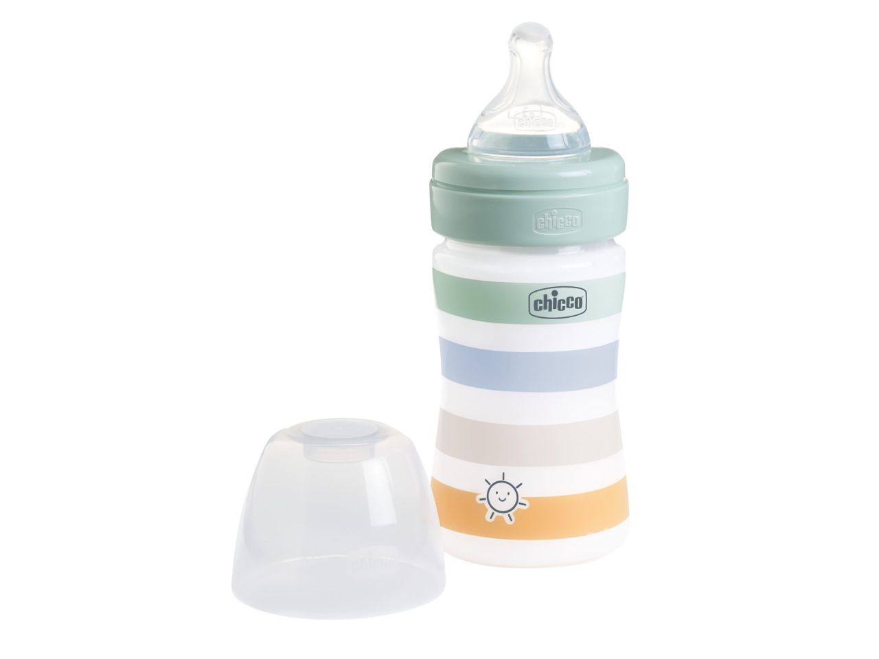 Chicco Biberon Flusso Lento con Tettarella Physio in Silicone 150 ml 0 Mesi+ Azzurro