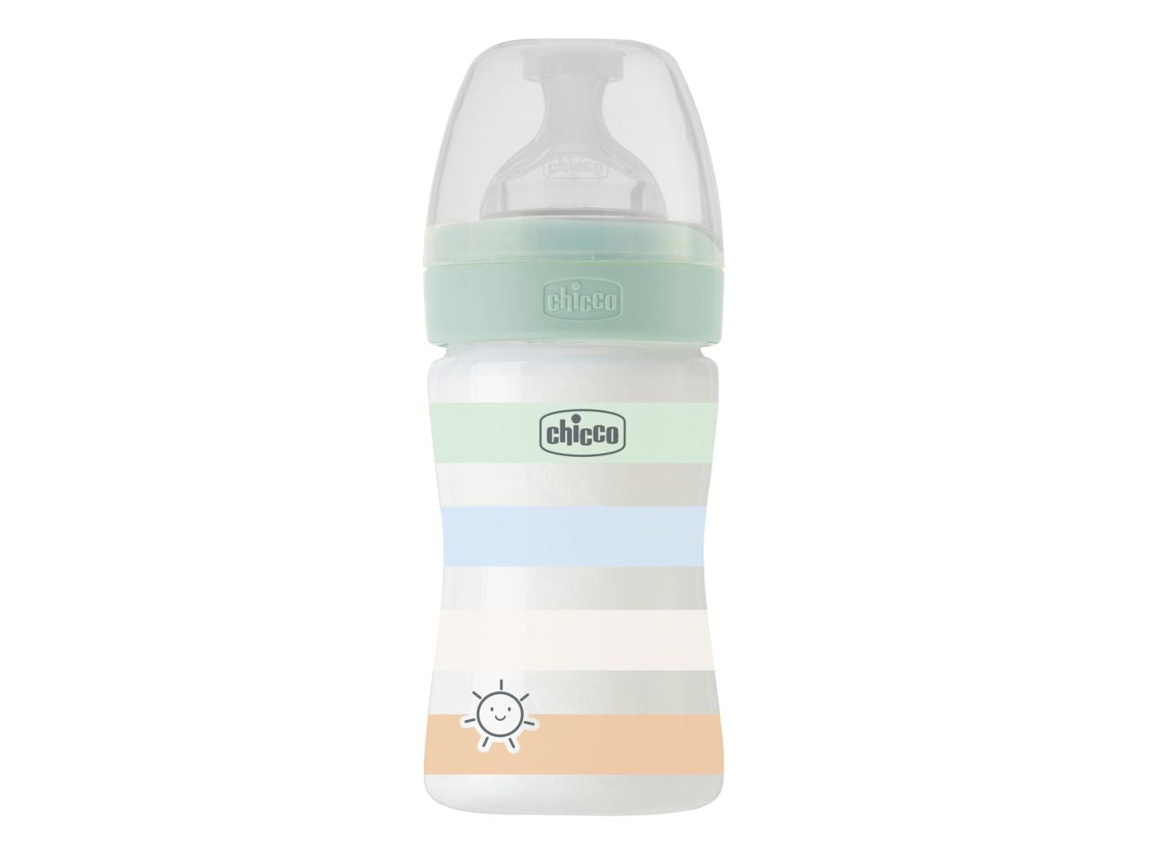 Chicco Biberon Flusso Lento con Tettarella Physio in Silicone 150 ml 0 Mesi+ Azzurro