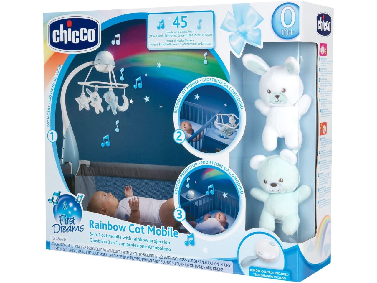 Chicco Giostrina Evolutiva Arcobaleno Giostrina con Proiezione Colori e Musica