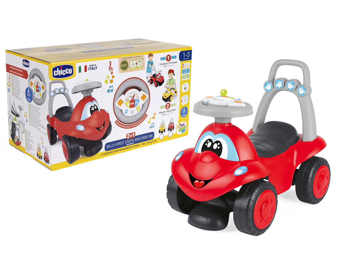 Chicco gioco billy walk&ride rosso