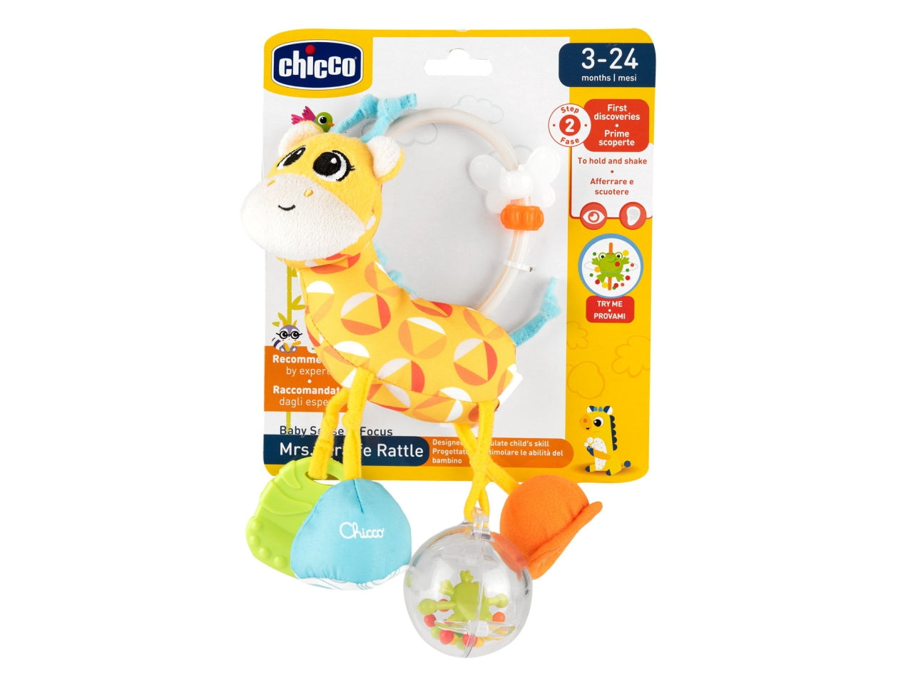 Chicco Gioco Trillino Mrs Giraffa Sonaglio a Forma di Giraffa