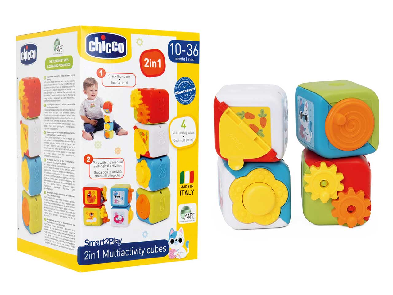 Gioco cubi multiattivita' 2 in 1