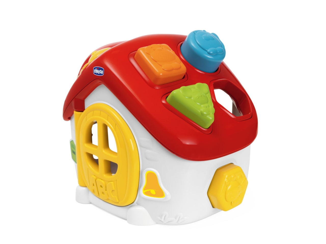 Chicco ABC Casetta Incastri - Multicolor, Plastica, Età 10-36 Mesi, Batterie Incluse, Dimensioni 19,2x15x16,8 cm