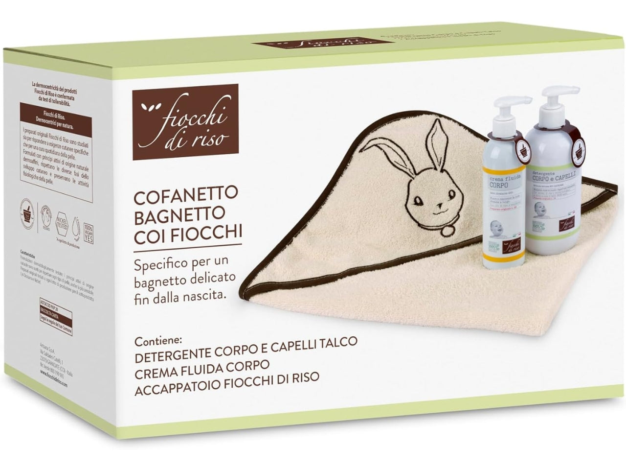 Cofanetto bagnetto Fiocchi di Riso corpo e capelli talco 400 ml | Chicco