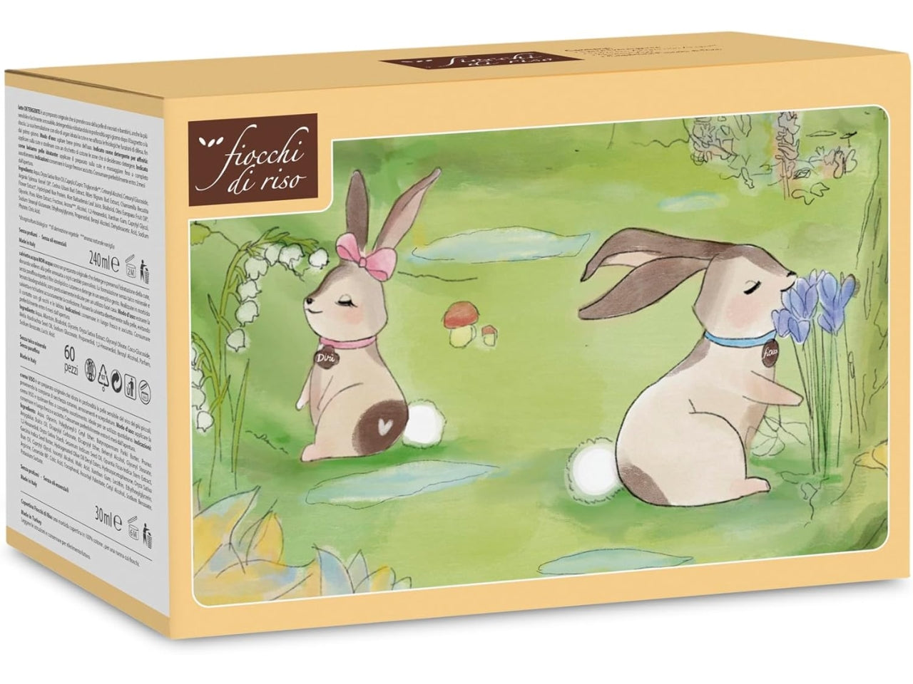 Cofanetto relax Fiocchi di Riso latte detergente, crema viso, salviette e copertina | Chicco