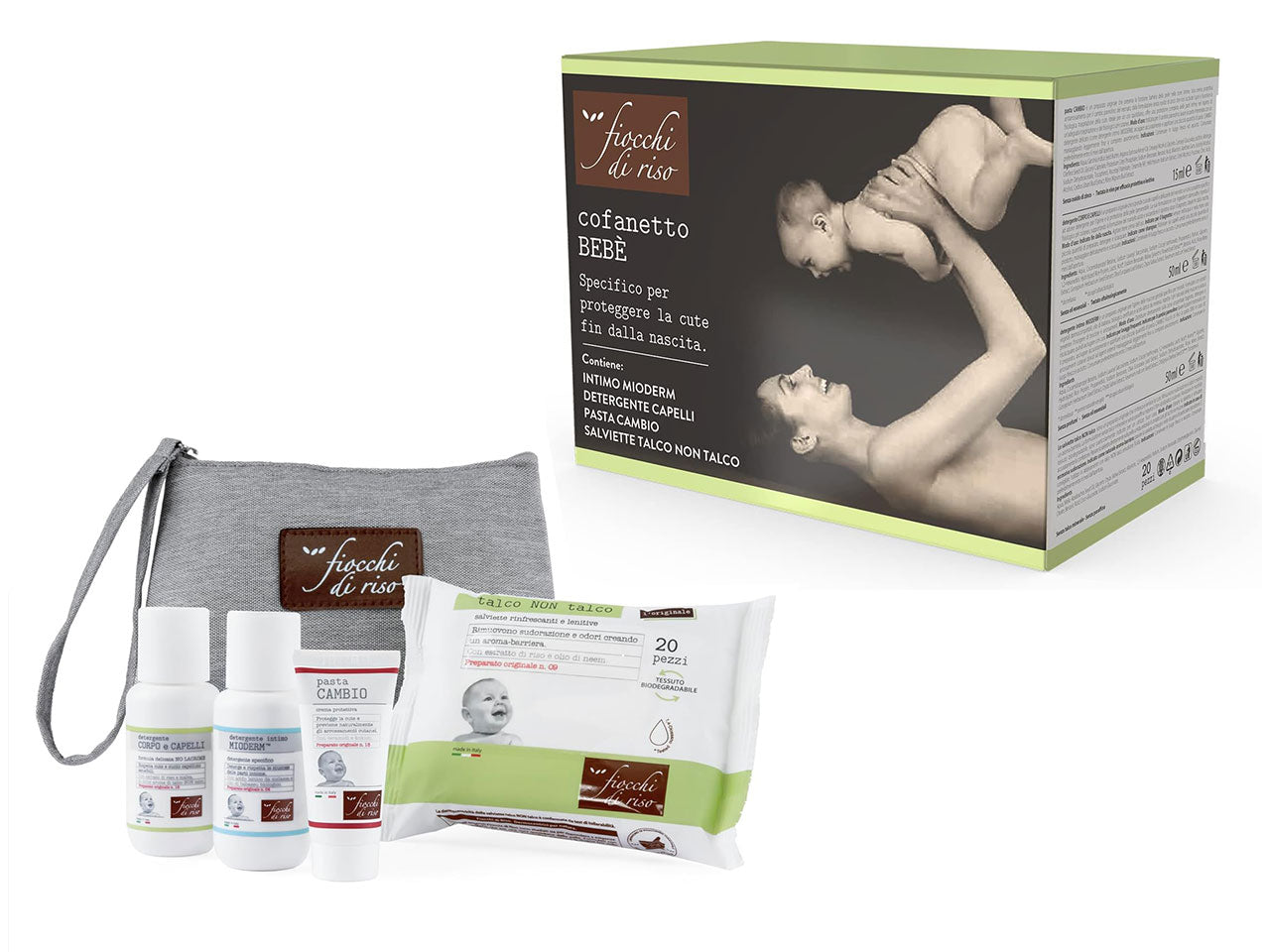 Pochette fiocchi di riso, Colore: grigio | Chicco