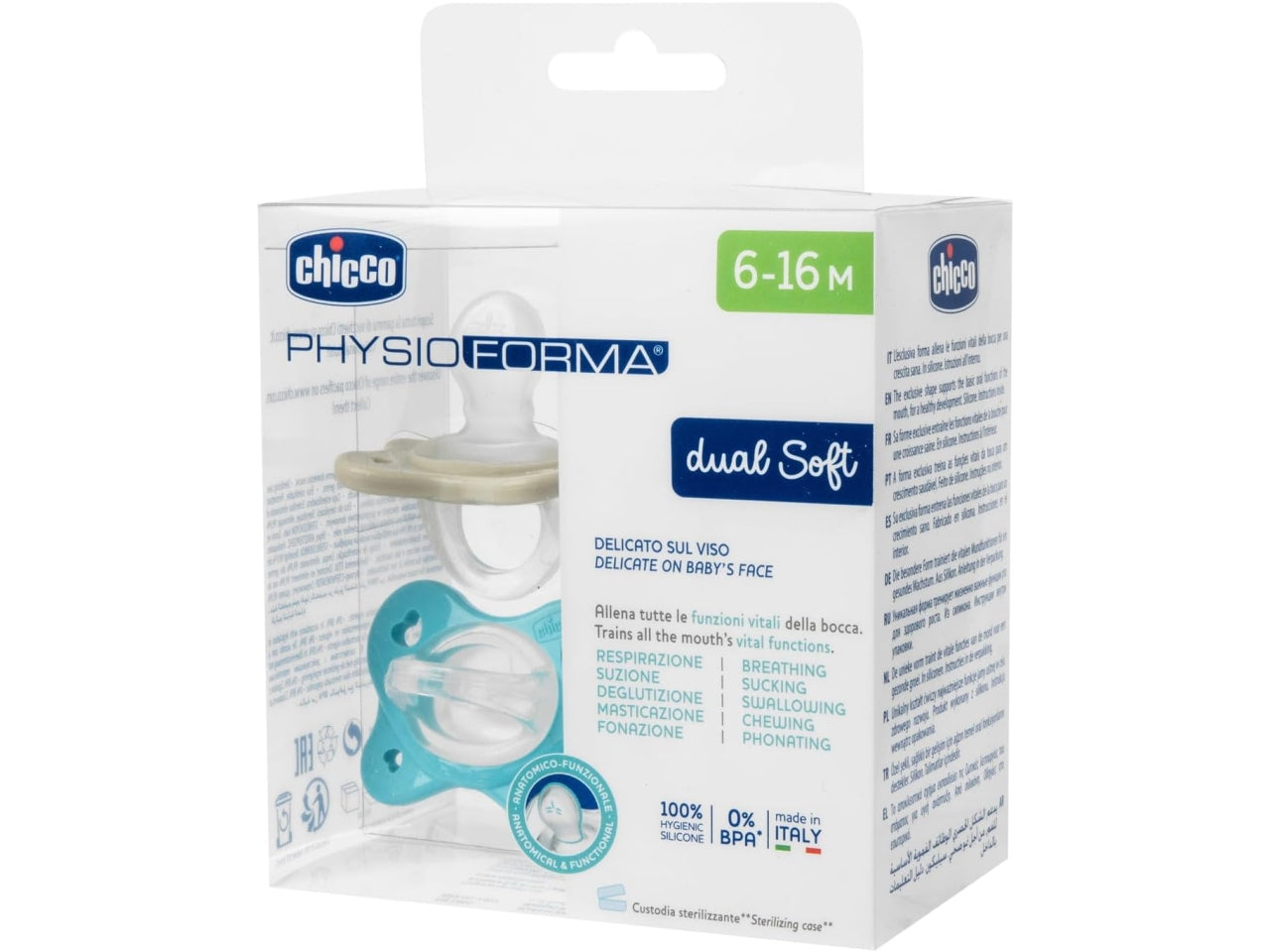Succhietto gommotto PhysioForma Dual Soft 6-16M - 2 pezzi | Chicco