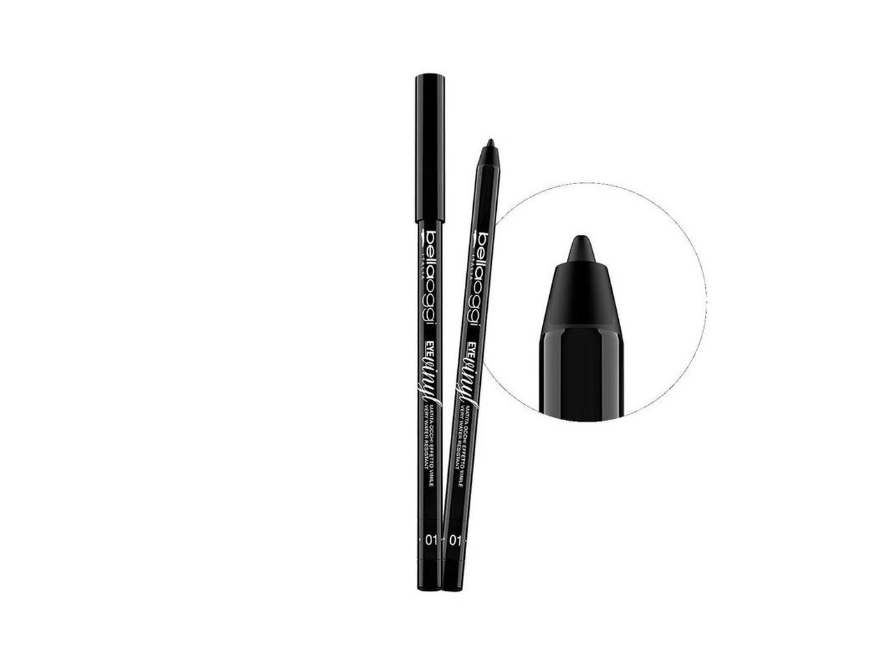 Matita Occhi Eyeliner Vinyl - Tratto Intenso e Lucido, Waterproof - Wow Black - Bellaoggi