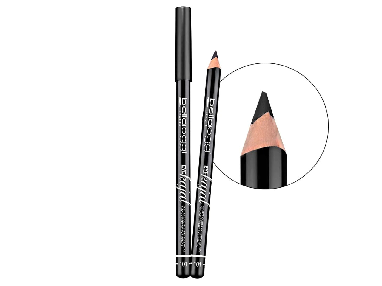 Matita Occhi Eye Kajal - Effetto Smoky, Alta Definizione - Black Kajal - Bellaoggi