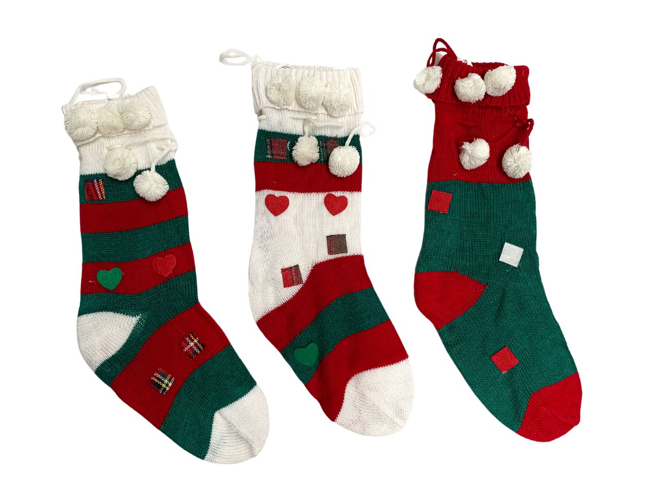 Calza lana della nonna 2 in lana jacard 40cm in 3 colori