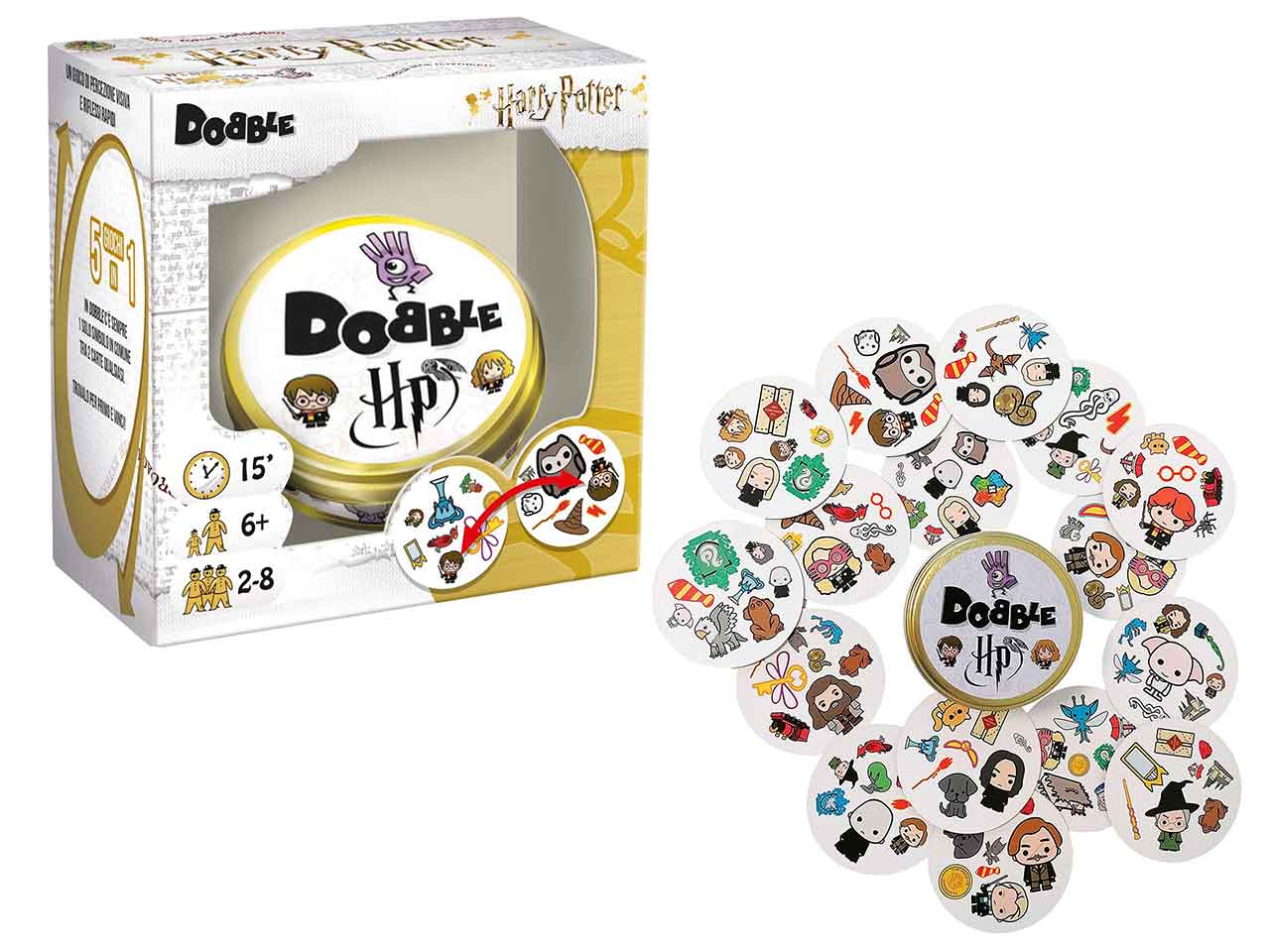Dobble Harry Potter: Gioco da Tavolo di Rapidità per 2-8 Giocatori dai 6 Anni in su, Edizione Italiana - Asmodee