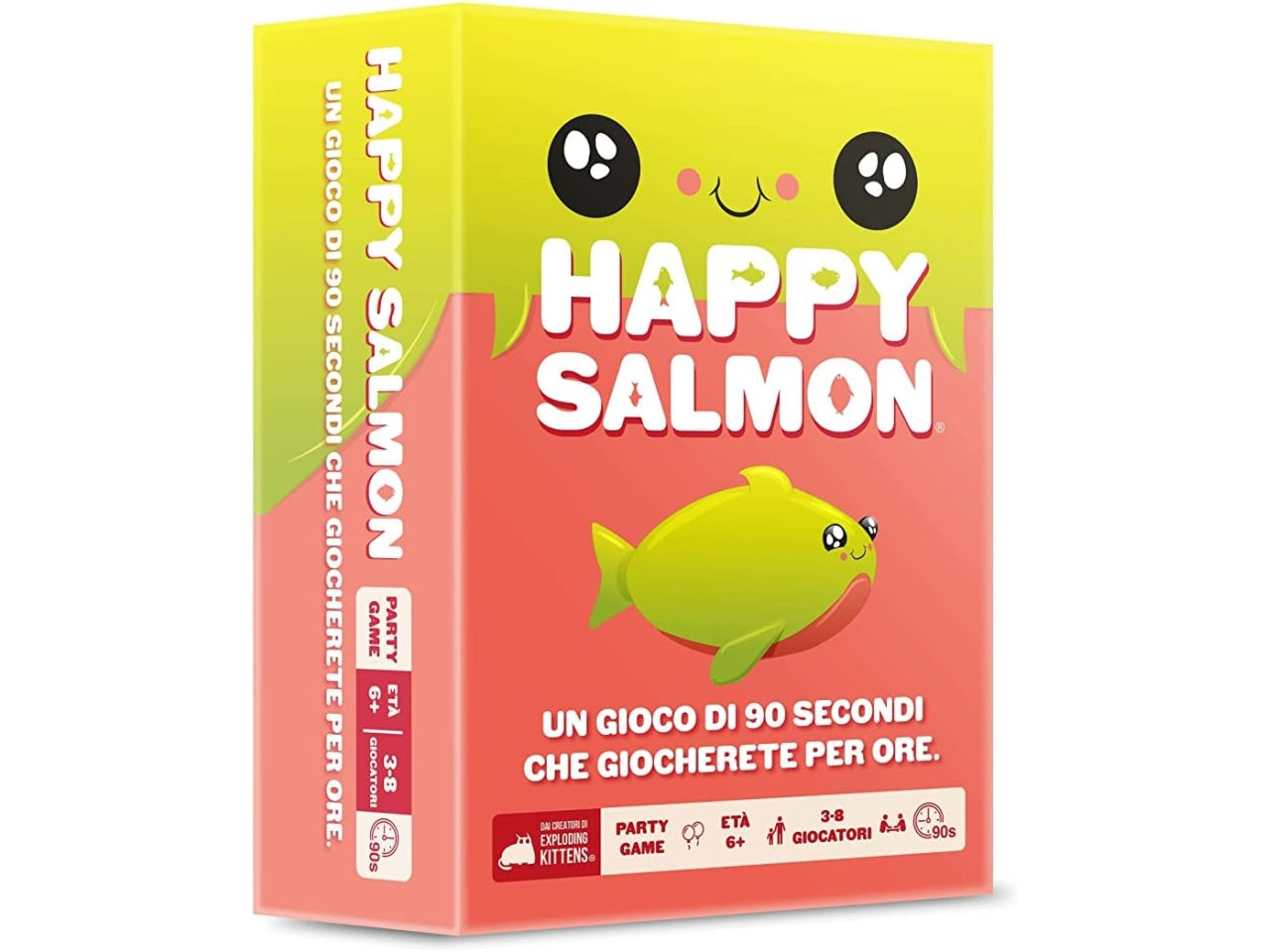 Happy Salmon: Gioco Veloce dai Creatori di Exploding Kittens, 3-8 Partecipanti, Dai 6 Anni in su, Versione Italiana - Asmodee