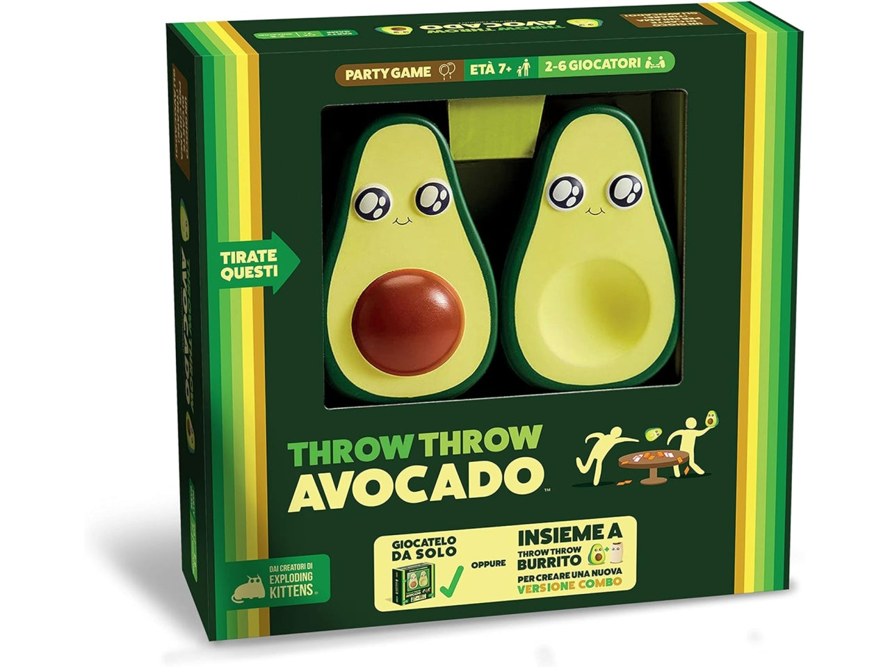 Throw Throw Avocado: Gioco di Abilità e Risate, 2-6 Partecipanti, Dai 7 Anni in su, Versione Italiana - Asmodee