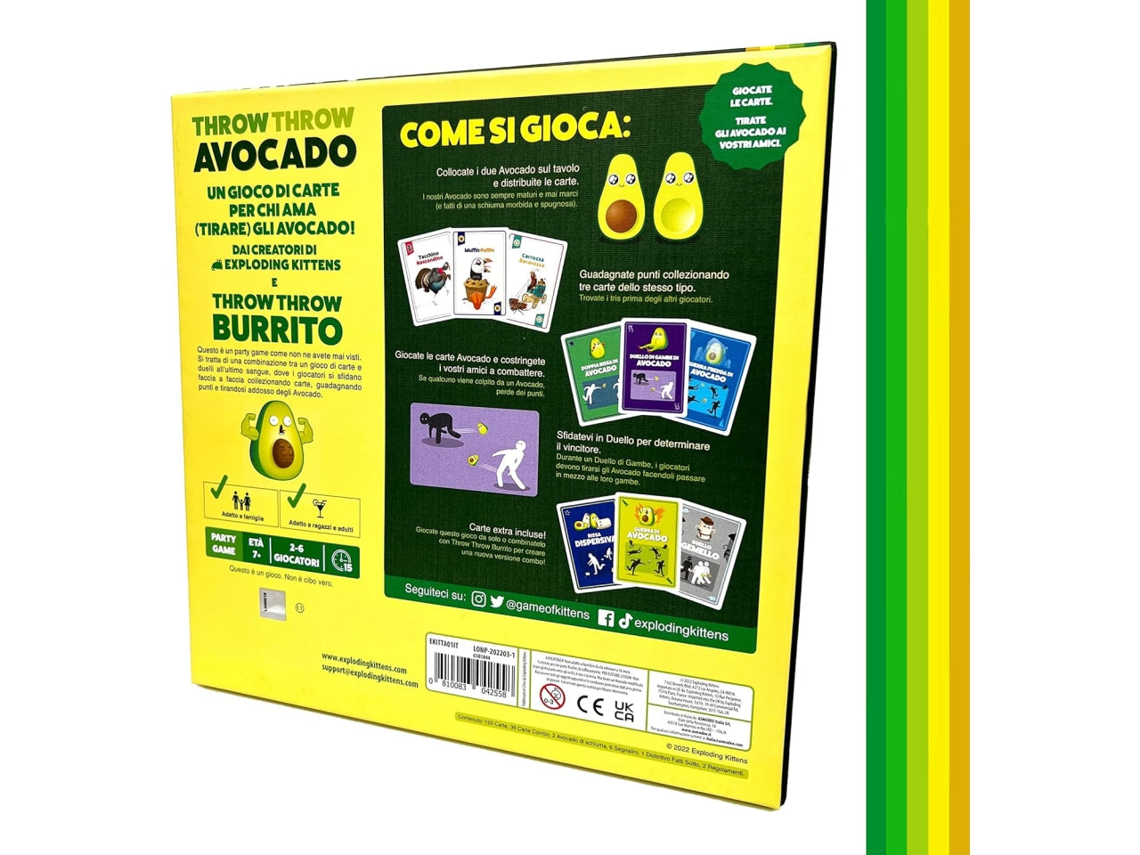 Throw Throw Avocado: Gioco di Abilità e Risate, 2-6 Partecipanti, Dai 7 Anni in su, Versione Italiana - Asmodee