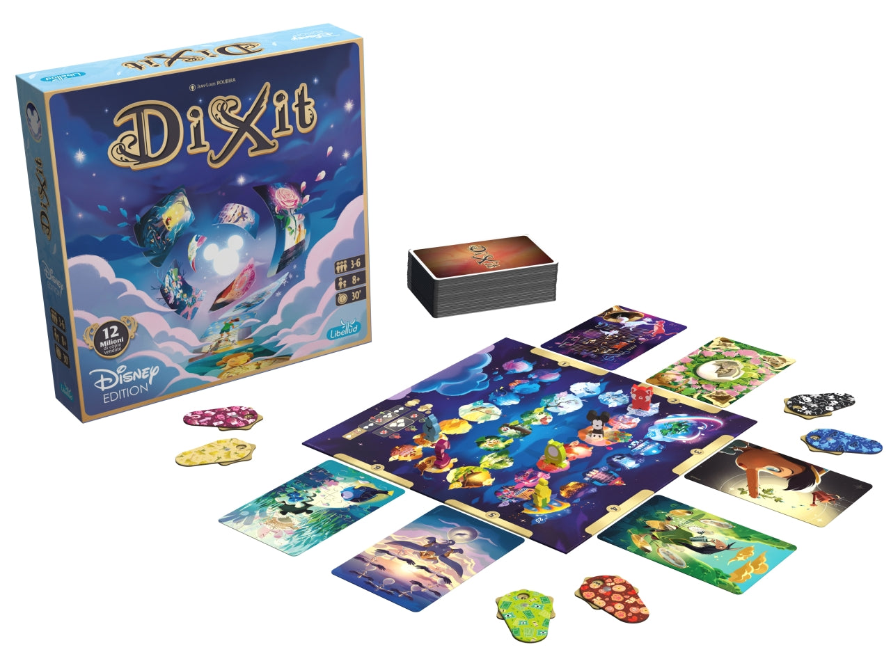 Dixit Disney: Avventura di Fantasia e Immaginazione con Personaggi Disney, per 3-6 Partecipanti, Dai 8 Anni in su, Versione Italiana - Asmodee