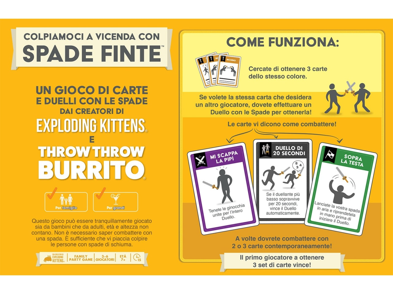 Gioco da Tavolo Colpiamoci a Vicenda con Spade Finte, 10+ Anni, 2-6 Giocatori, Edizione in Italiano | Asmodee