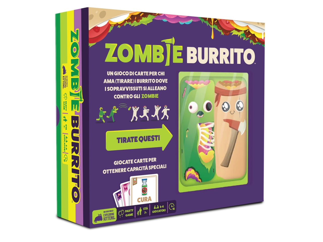 Gioco da tavolo Zombie Burrito in italiano età 7+ | Asmodee