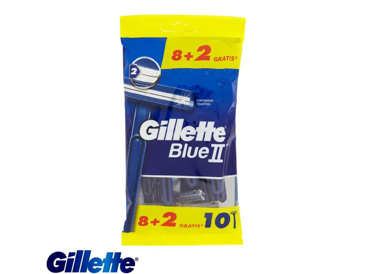 Lamette Gillette Blue 2 Usa & Getta Formato Convenienza 10 Pezzi (8+2), 2 Lame, Testina Fissa $